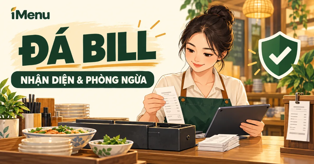 Chủ quán đối chiếu bill và dữ liệu bán hàng để phòng ngừa đá bill, thất thoát doanh thu.