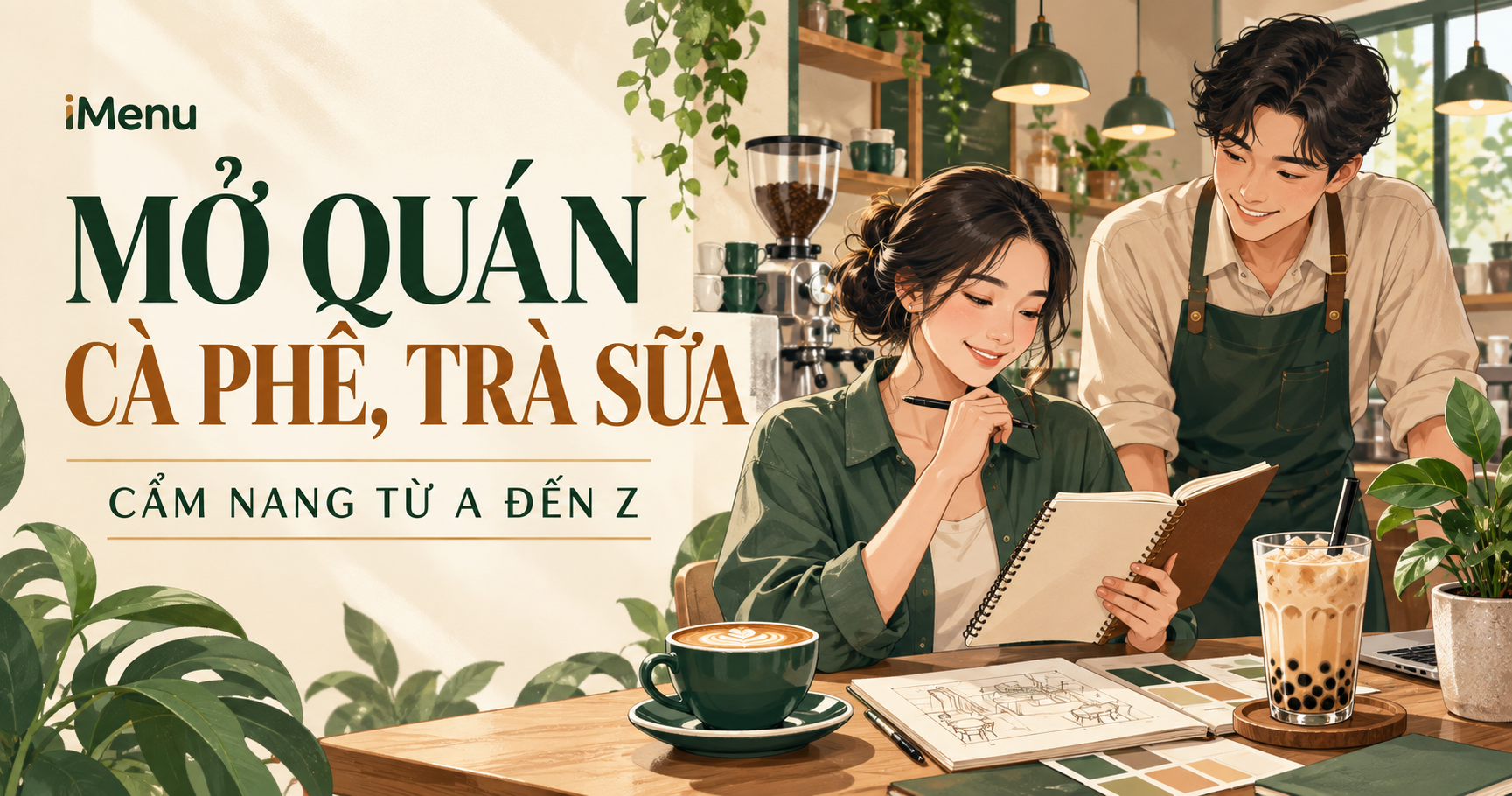 Cẩm nang mở quán cà phê, trà sữa từ A đến Z: chủ quán và barista lập kế hoạch bên quầy pha chế